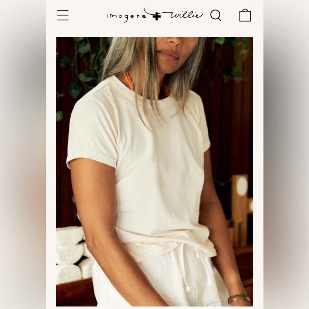 The Drop Tee in Vintage White